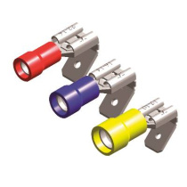 Kabelskor ''Flat/Hona'' Isolerade - 6,3mm (10st) QSP Products